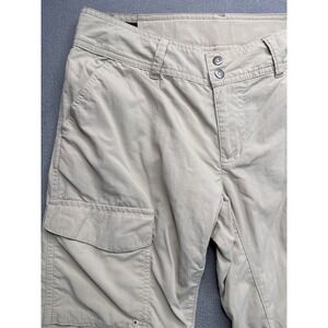 Columbia Convertible Cargo Pants Women 2 Regular Tan Beige XL8228 Hiking Outdoor